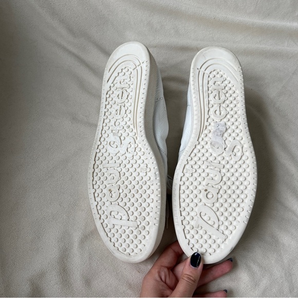 Paul Green White Sneakers with Navy and Red Accents - Picture 9 of 11